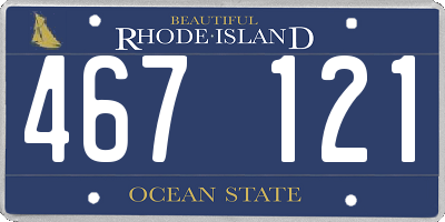 RI license plate 467121