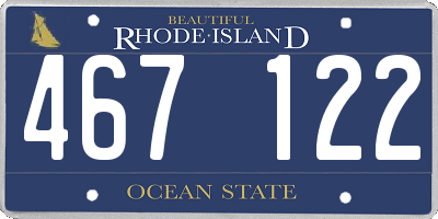 RI license plate 467122