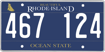 RI license plate 467124