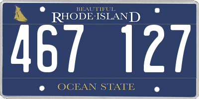 RI license plate 467127