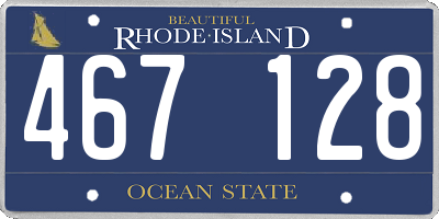 RI license plate 467128
