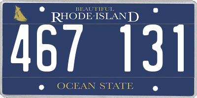 RI license plate 467131