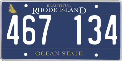 RI license plate 467134