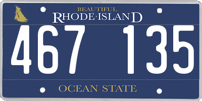 RI license plate 467135