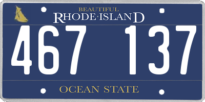 RI license plate 467137