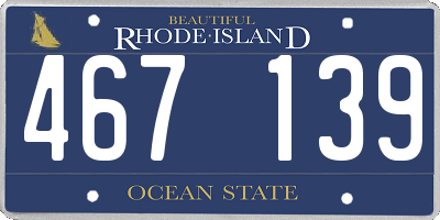 RI license plate 467139
