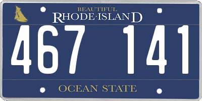 RI license plate 467141