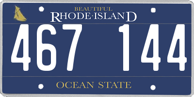 RI license plate 467144
