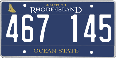 RI license plate 467145