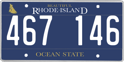 RI license plate 467146