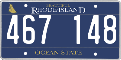 RI license plate 467148