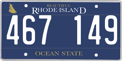RI license plate 467149
