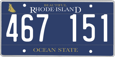 RI license plate 467151