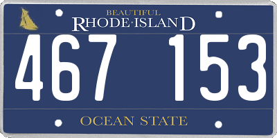 RI license plate 467153