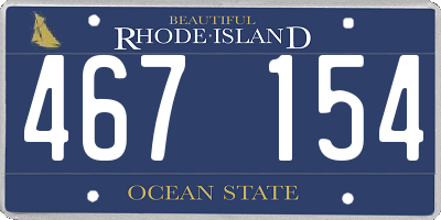 RI license plate 467154