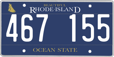 RI license plate 467155
