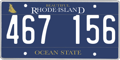 RI license plate 467156