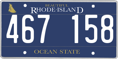 RI license plate 467158