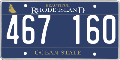 RI license plate 467160