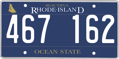 RI license plate 467162