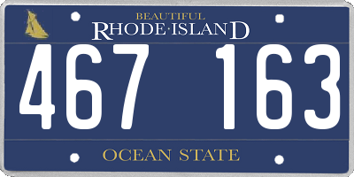 RI license plate 467163