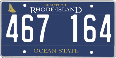 RI license plate 467164
