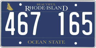 RI license plate 467165