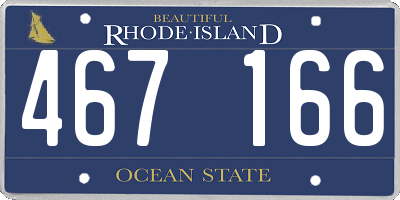 RI license plate 467166