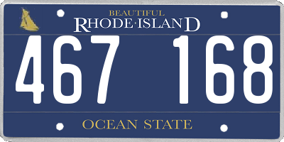 RI license plate 467168