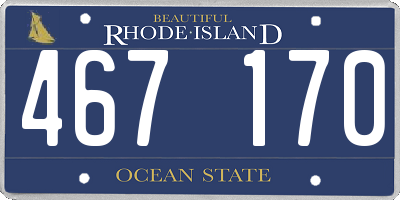 RI license plate 467170