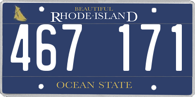 RI license plate 467171