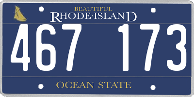 RI license plate 467173