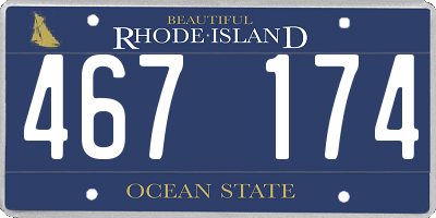 RI license plate 467174