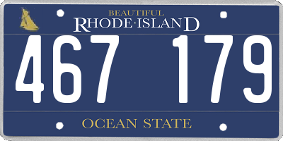 RI license plate 467179