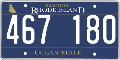RI license plate 467180