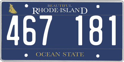 RI license plate 467181