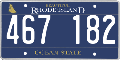 RI license plate 467182