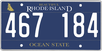 RI license plate 467184