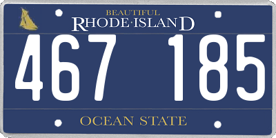 RI license plate 467185