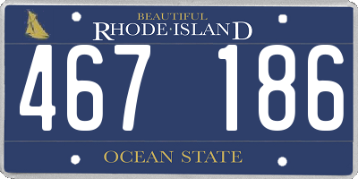 RI license plate 467186