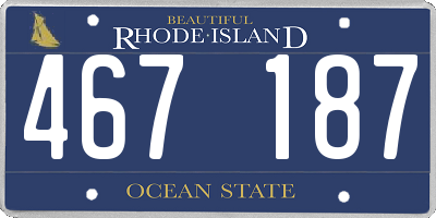 RI license plate 467187