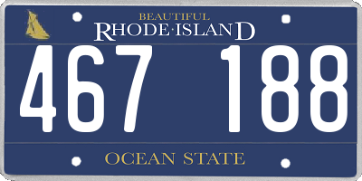 RI license plate 467188