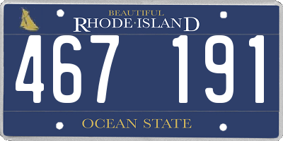 RI license plate 467191