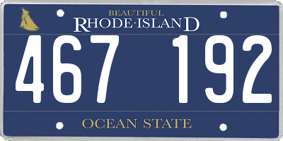 RI license plate 467192