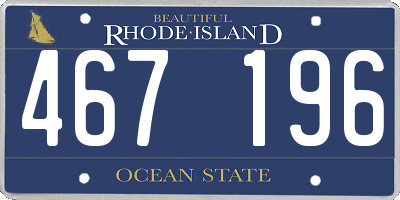 RI license plate 467196