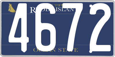 RI license plate 4672