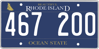 RI license plate 467200