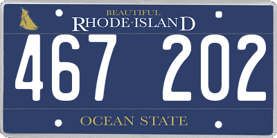 RI license plate 467202