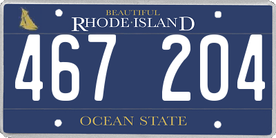 RI license plate 467204
