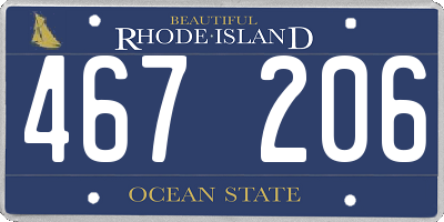 RI license plate 467206